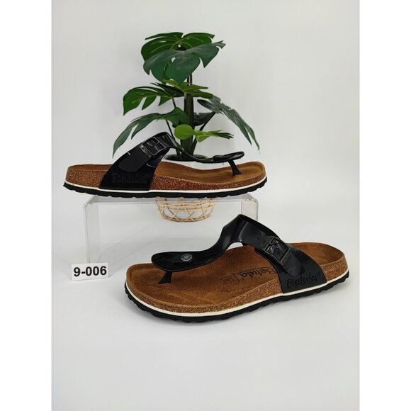 Betula By Birkenstock Women's Black Strap Thong Sandals Size 9 US - Picture 1 of 8